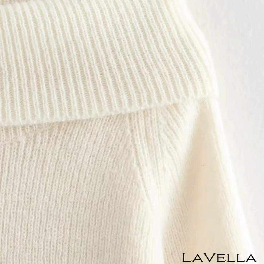 Stella schulterfreier Strickpullover