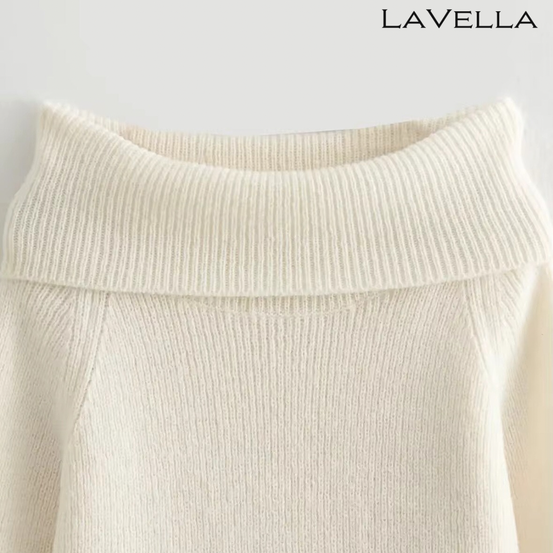 Stella schulterfreier Strickpullover