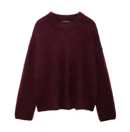 Lucia Burgundy Pullover